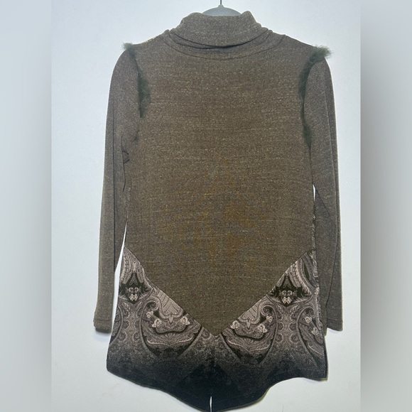 Anac by kimi Elegant Brown and Green Patterned Women's Sweater size Medium - Picture 6 of 9
